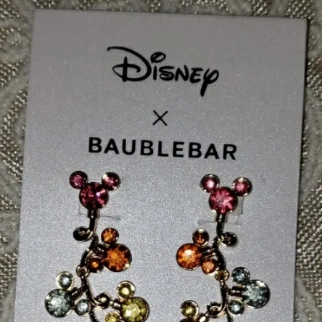 Disney X Baublebar Mickey Mouse Holiday Multicolored Christmas Lights Earrings 32$